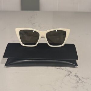 NWOT Saint Laurent SL276 MICA 55 SUNGLASSES, IVORY Cat Eye